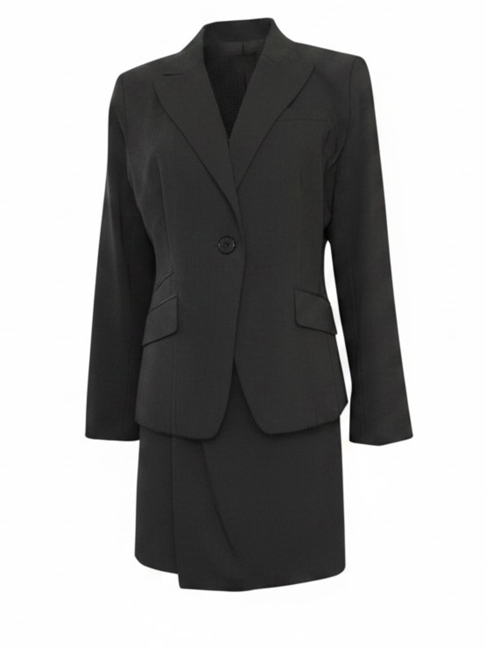APOSTROPHE  2pc Suit Including Skirt SZ 14P and Blazer SZ 12P BLACK